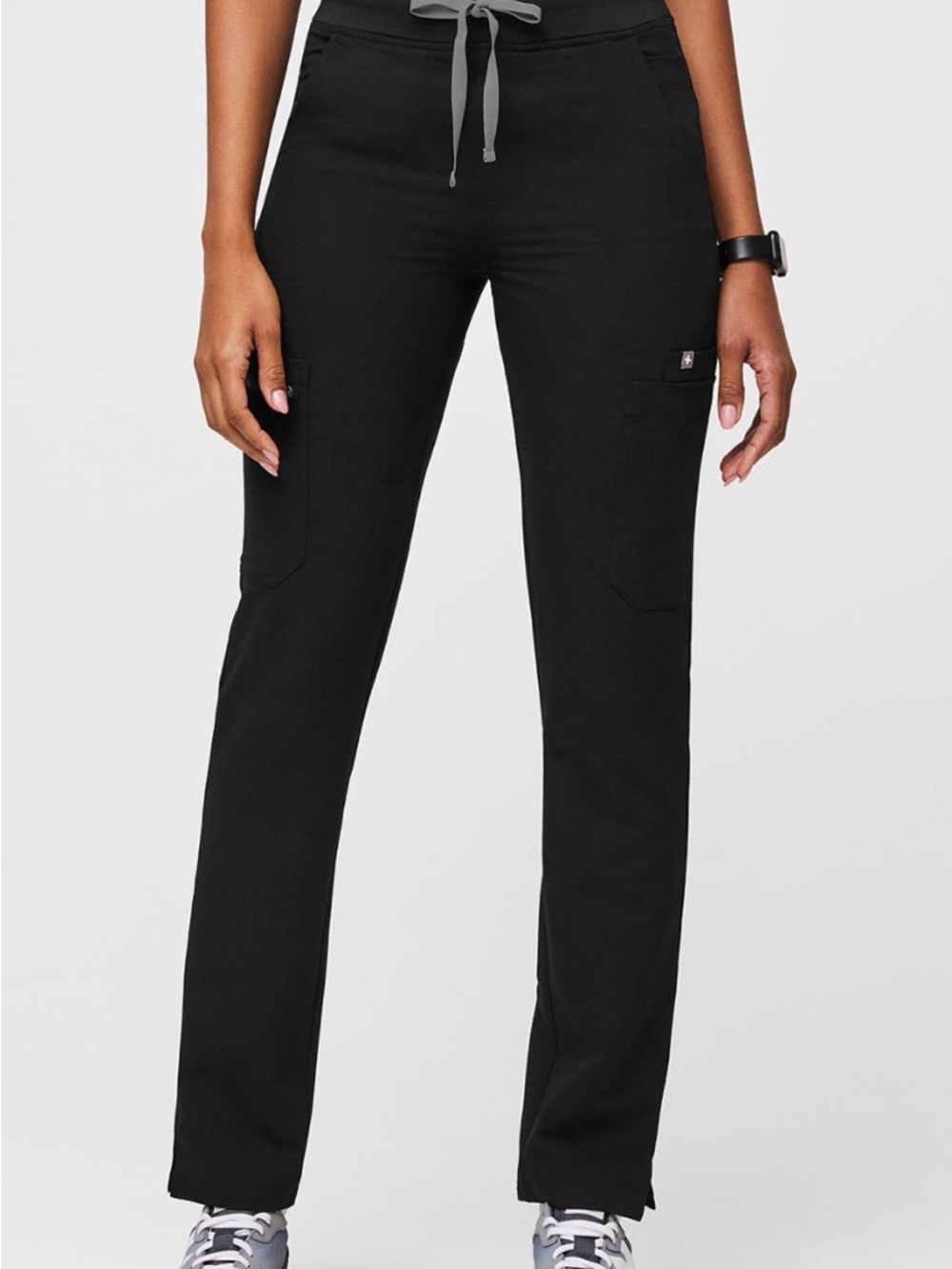 Figs Yola Scrub Pants Black Large Petite